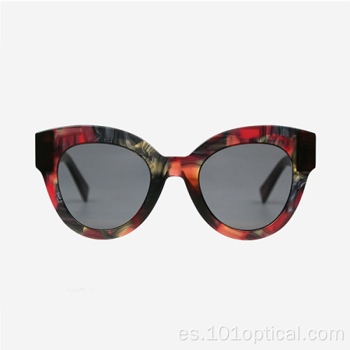 Gafas de sol de mujer de acetato de ojo de gato de moda